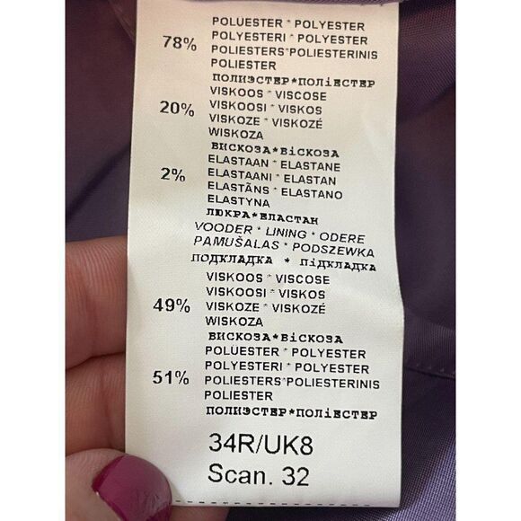 MONTON Grey Pinstripe Skirt Size 4 - Picture 9 of 9